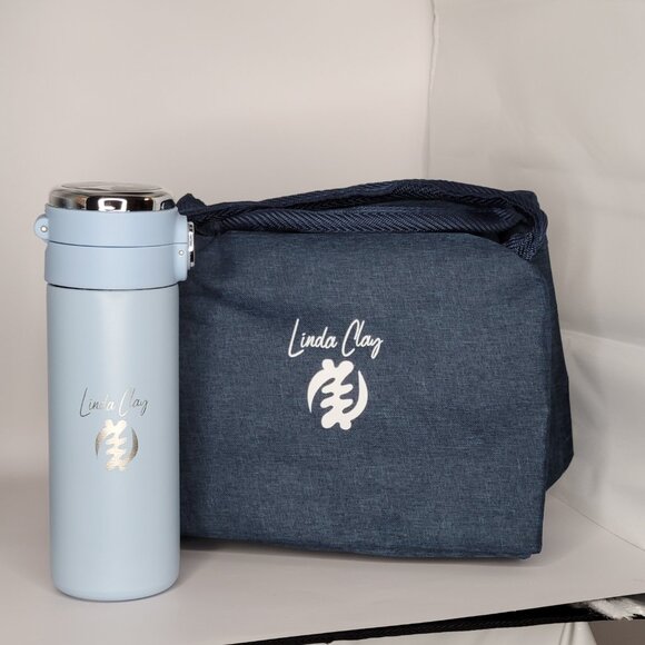 2 Tier Stackable Bento Lunch Box Set Includes Thermos Spoon Fork and Lunch Bag - Picture 14 of 16